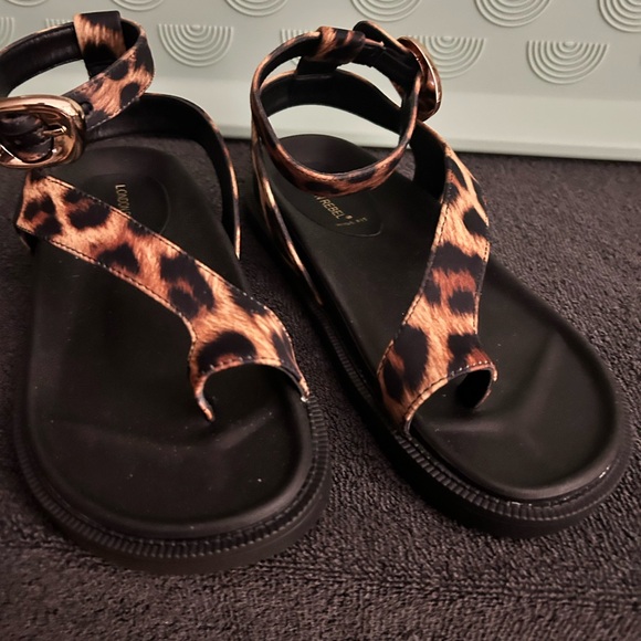 Shoes - London Rebel Leopard Print Sandals